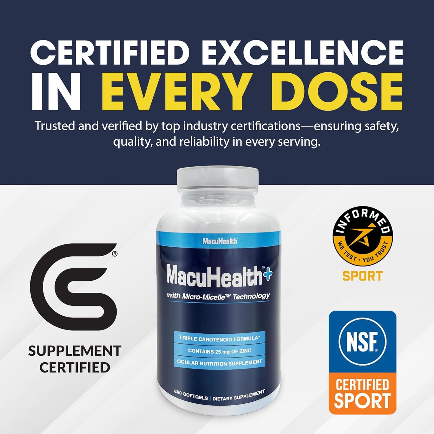 MacuHealth® Plus+ Eye Health Supplement | 90-Day Supply