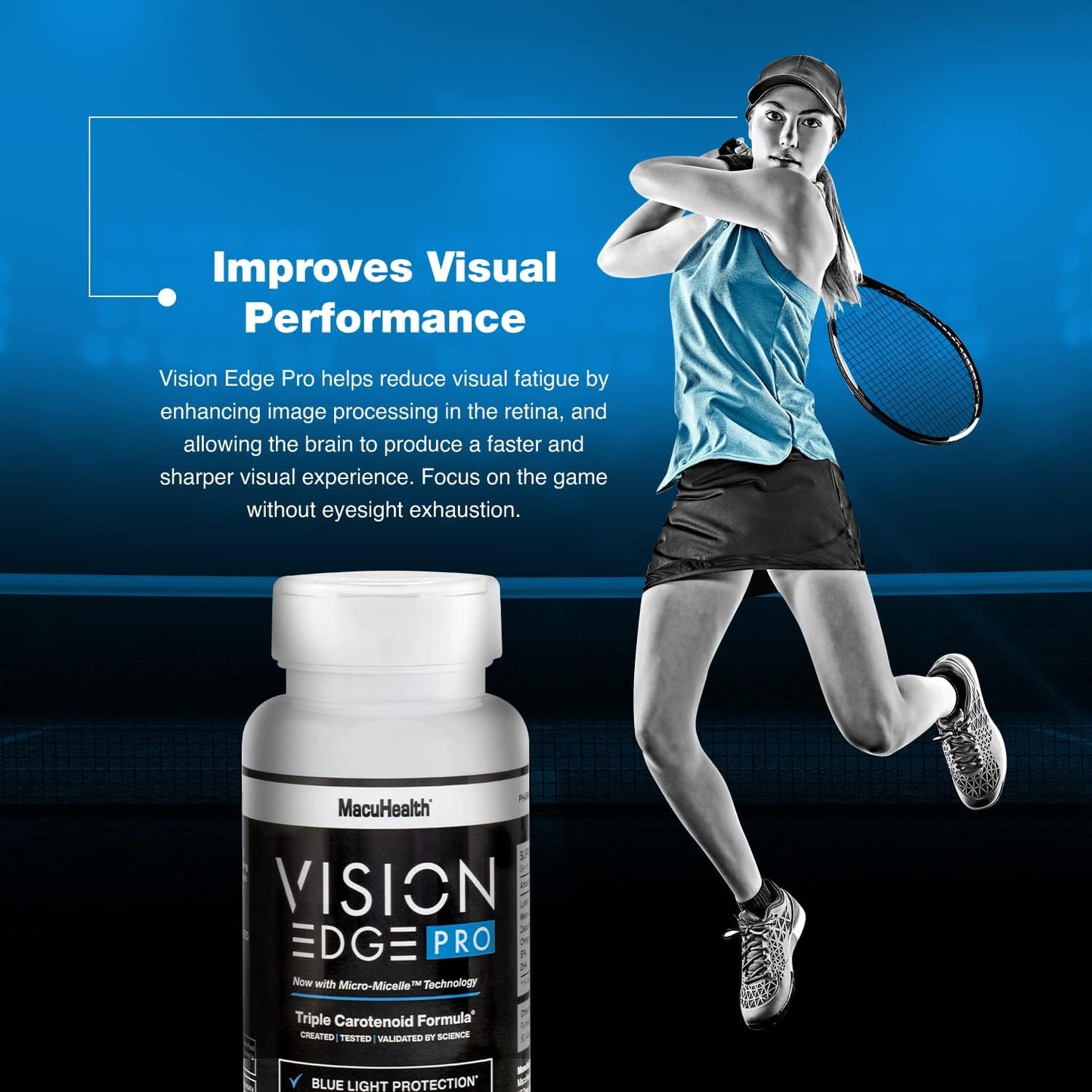 Eye Supplement for Athletes | Performance Vision Support | 90 Softgels