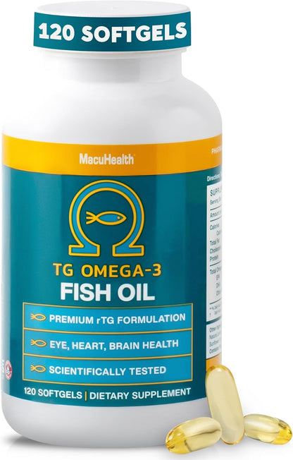 MacuHealth® Omega-3 Eye & Brain Health Supplement | 120 Softgels