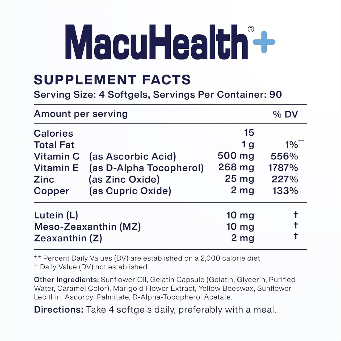 MacuHealth® Plus+ Eye Health Supplement | 90-Day Supply