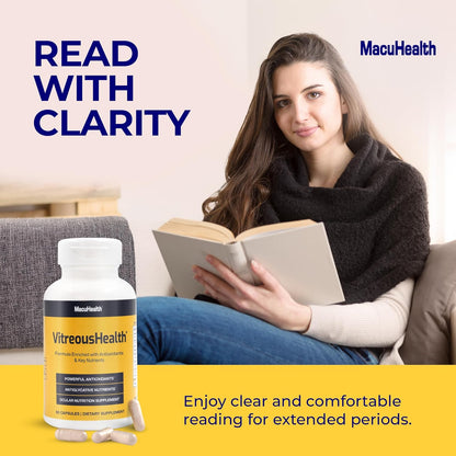 Macuhealth VitreousHealth Evidence-Based Eye Supplement - 90 Capsules